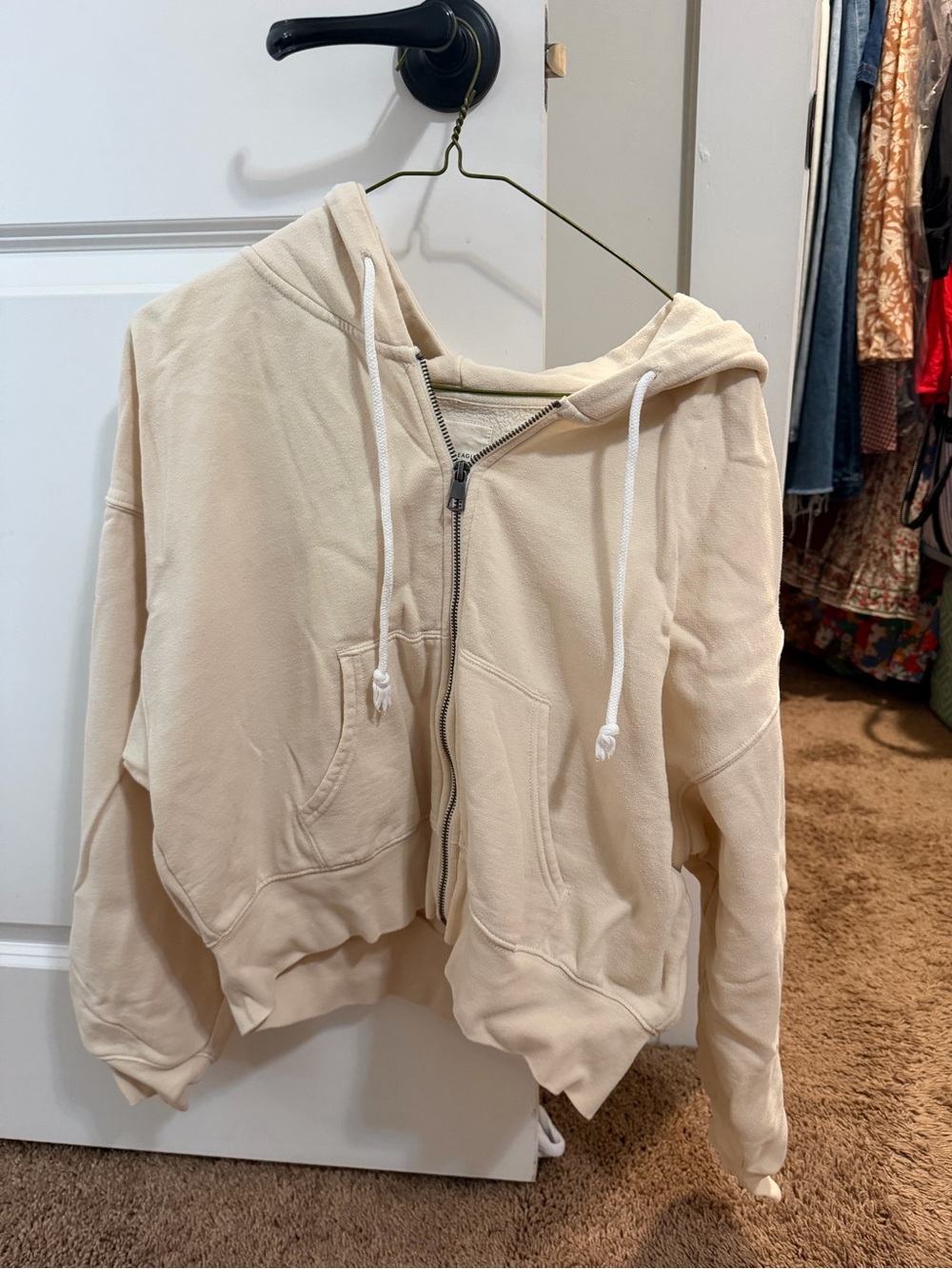American Eagle cropped zip up jacket